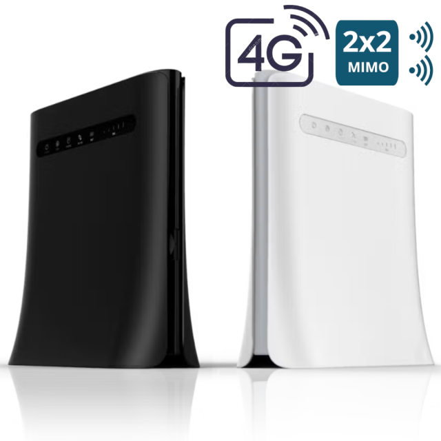  Router Modem 4G ZTE MF286R  wireless, 300 MBps, decodat orice retea, 2 mufe SMA pentru antene externe, alb, pentru internet mobil si supraveghere video